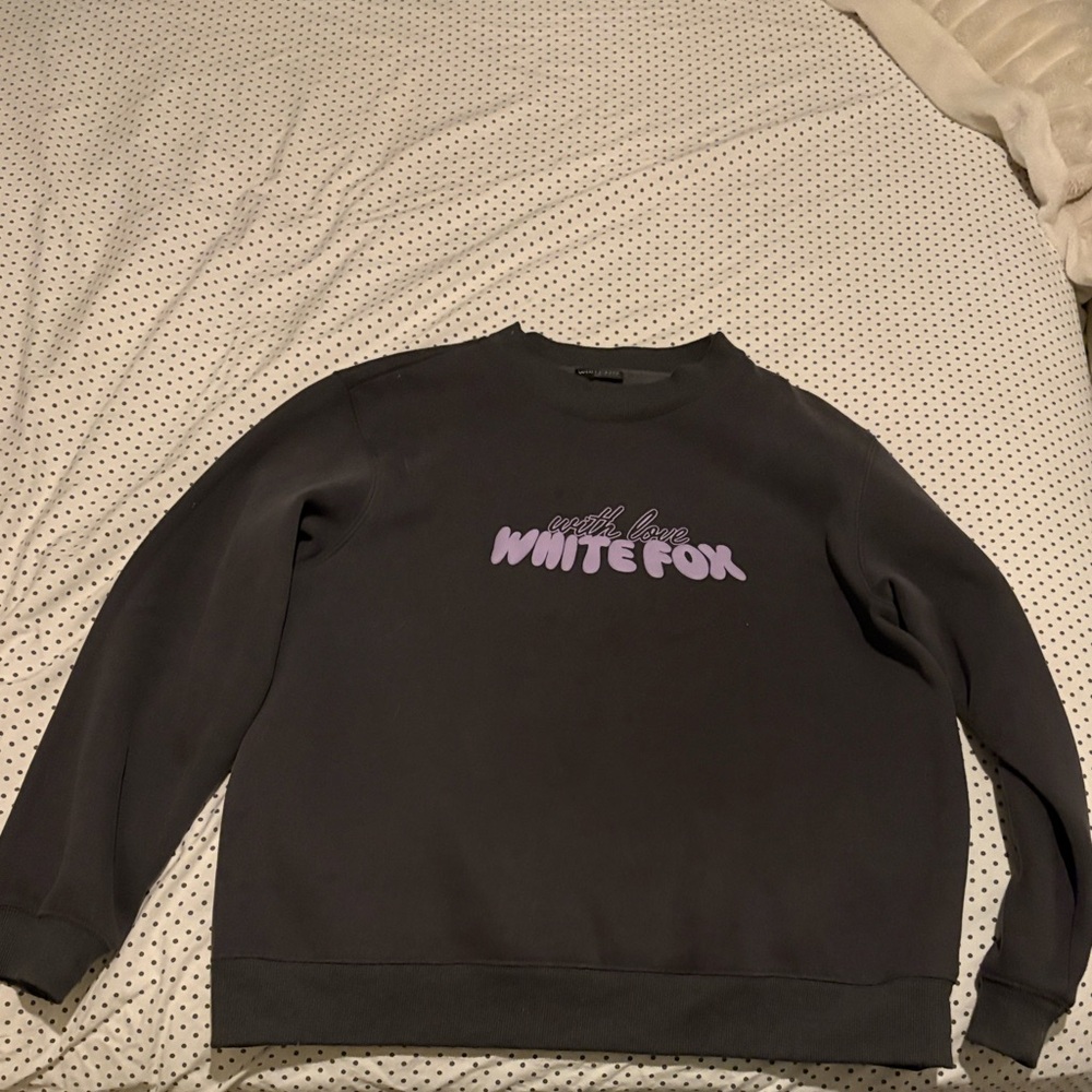 Women’s grey white fox limited edition crewneck